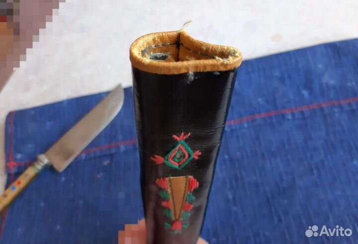 Нож сувенирный пчак чуст СССР с кожаными ножнами