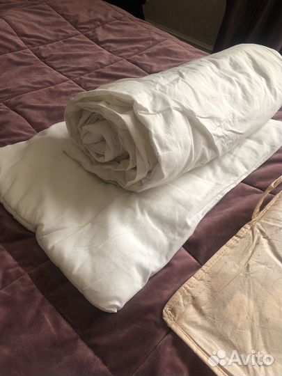 Детское одеяло и подушка в кроватку