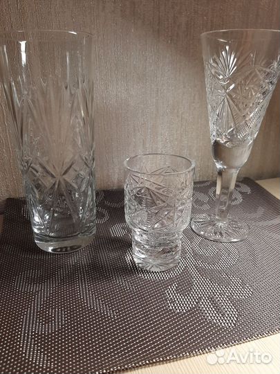 Хрустальные фужеры,стаканы,рюмки