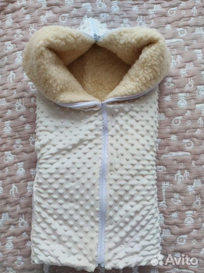 Конверт на выписку/в коляску зимний на овчине