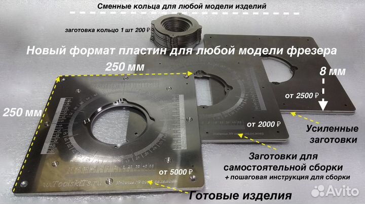 Пластина для фрезера в стол для хитачи