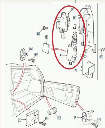 Замок багажника Land Rover Freelander 1