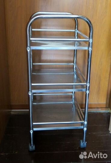 Тележка. Столик на колесиках.Стеллаж. Нержавейка