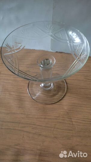 Ваза для фруктов хрустальная СССР