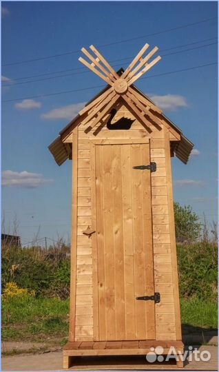 Дачный туалет деревянный с установкой шрэ 366