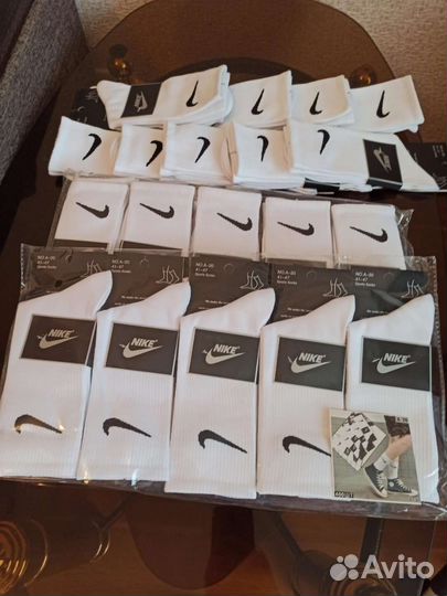 Носки nike высокие белые