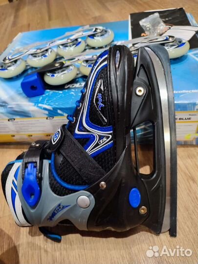 Коньки ролики 2 в 1 раздвижные