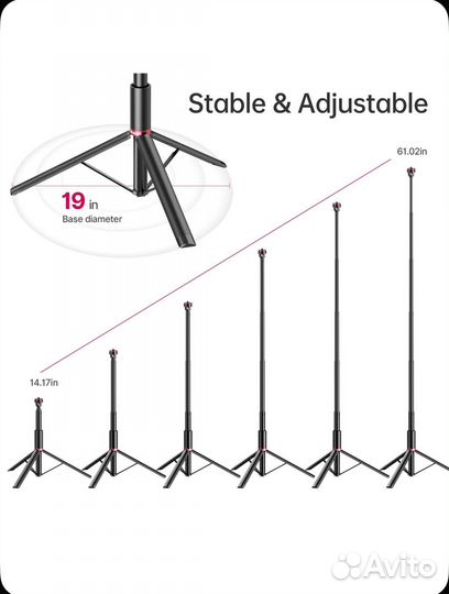 Селфи-палка, Ulanzi MT-54, 1,55 м
