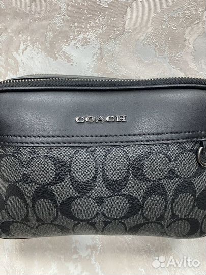 Сумка мужская Coach кожаная