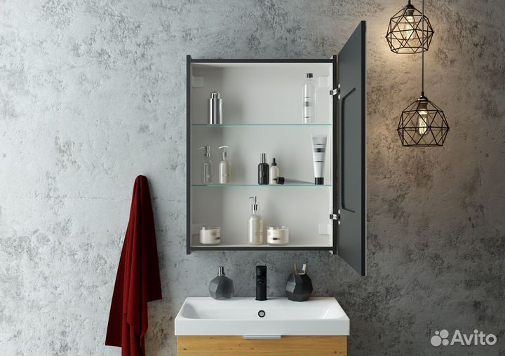 Шкаф с зеркалом в ванную