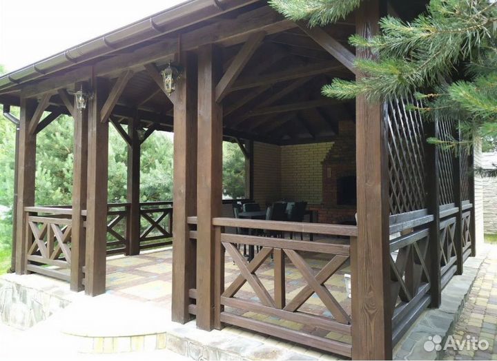 Беседка С мангалом, баня