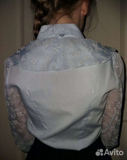 Блузка школьная на рост 128