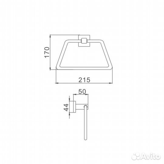 Полотенцедержатель Haiba HB8604, хром