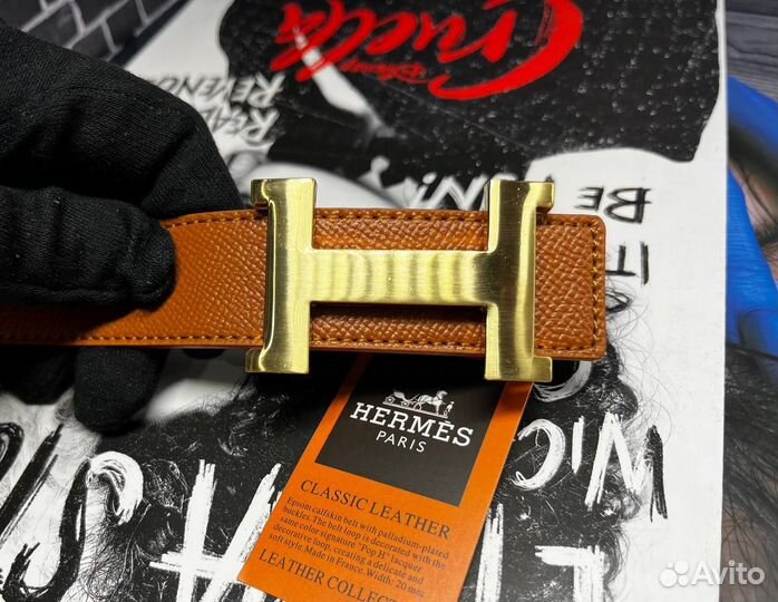 Ремень женский Hermes кожаный