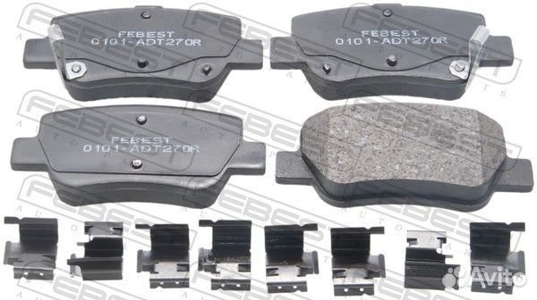 Колодки тормозные задние комплект (С противоскр