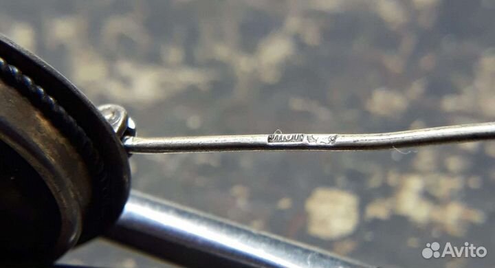 Брошь винтажная, серебро