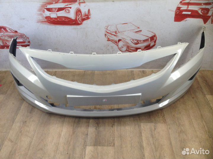 Бампер передний Hyundai Solaris бежевый 14-2017