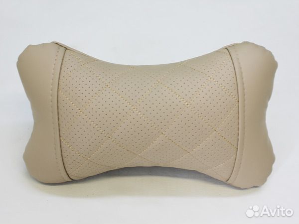 Подушка на подголовник ромб, бока гладкие экоко