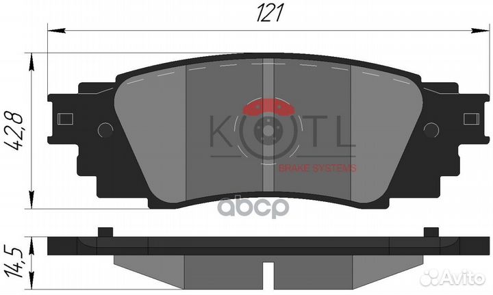 Колодки тормозные дисковые задние к-т задние To