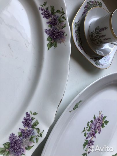 Блюдо сирень большое овальное