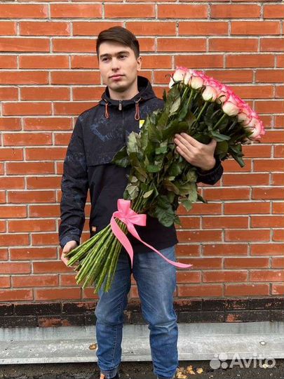 Метровые розы эквадор 25 51 101 роза