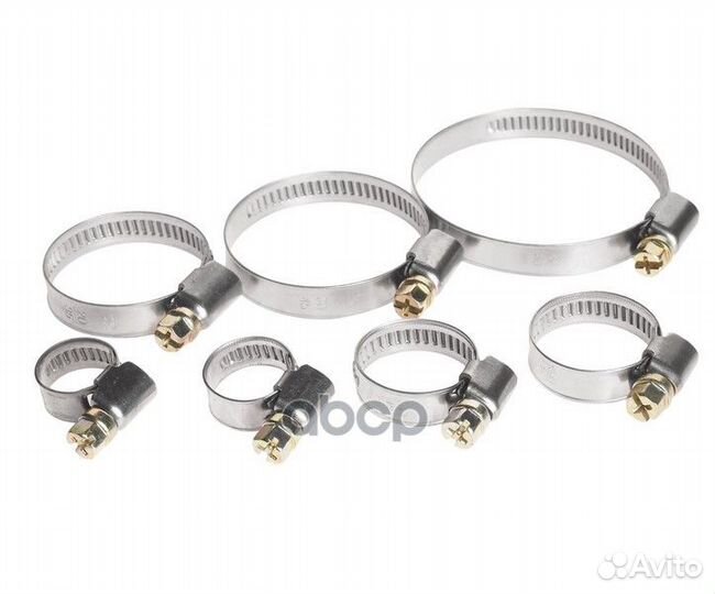 Хомут червячный 40-60мм (нержавеющая сталь) (ши