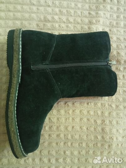 Короткие сапоги замша