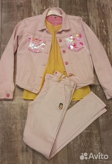 Джинсовая куртка для девочки р.158