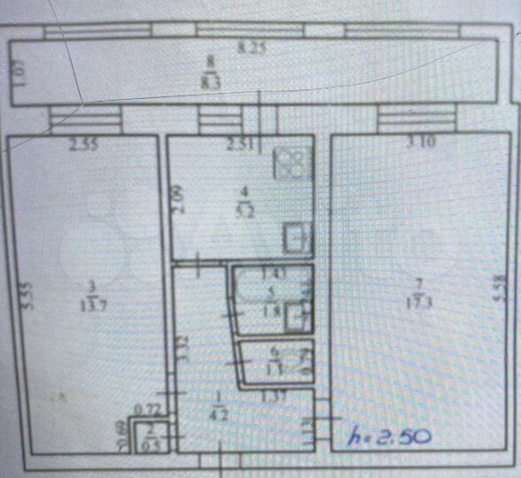 2-к. квартира, 48,9 м², 1/5 эт.