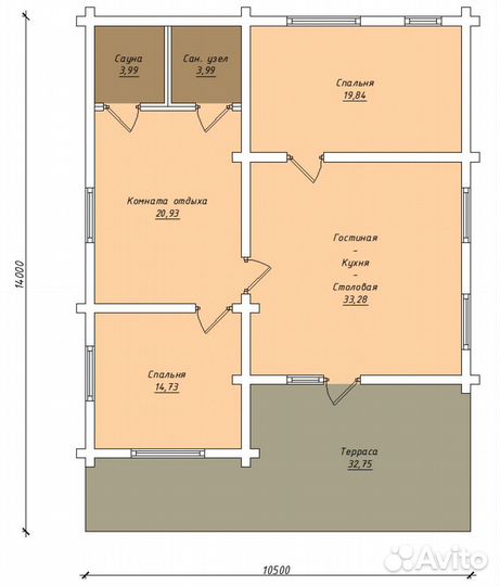 Сруб дома из бревна