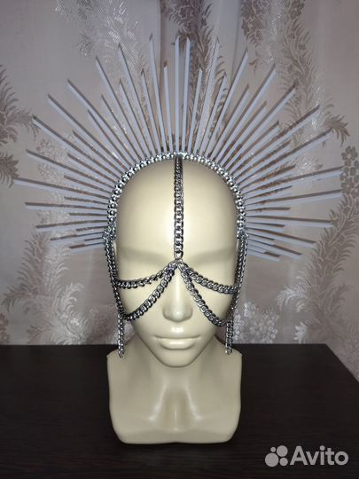 Ободок-корона, комплект в стиле Техно Индастриал