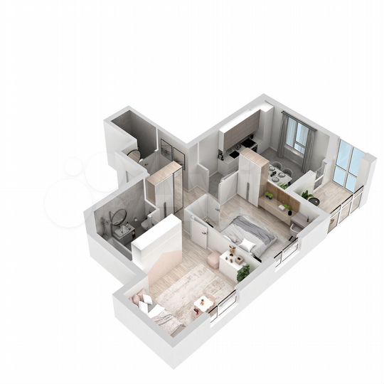 2-к. квартира, 68 м², 8/9 эт.