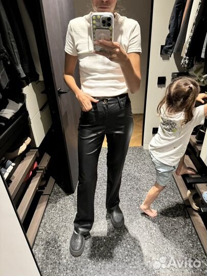 Штаны из экокожи Zara