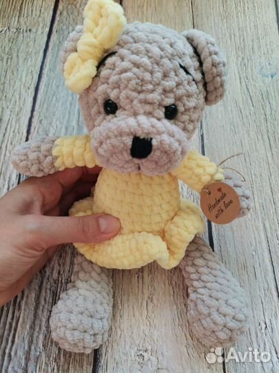 Мишка плюшевый ручной работы