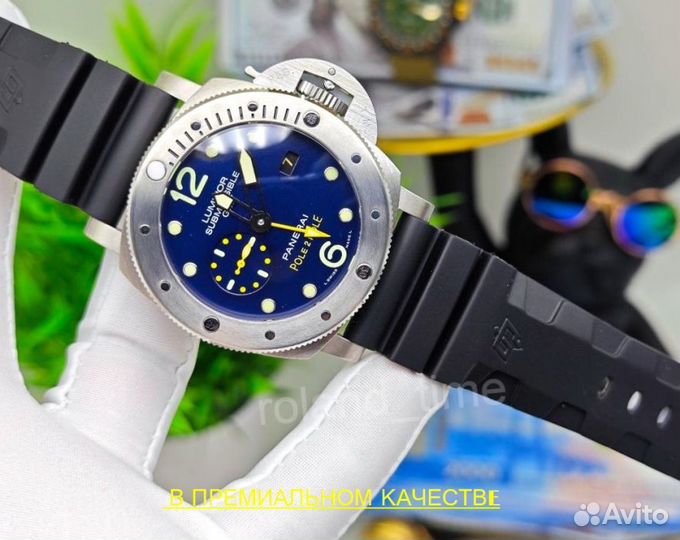 Тяжелые мужские часы Panerai Submersible гарантия