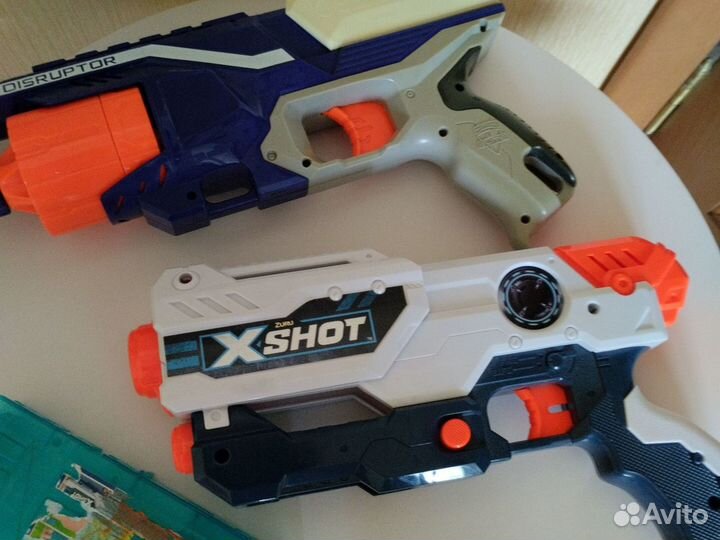 Блестер Nerf elite+бластер zuru Xshot