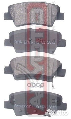 Колодки тормозные дисковые задние hyundai solar