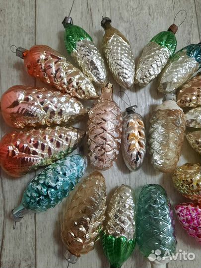 Елочные игрушки СССР шишки лот