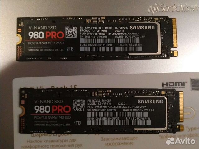 Новые SSD Samsung 2Tb, 1Tb 980 PRO, m2, nvme