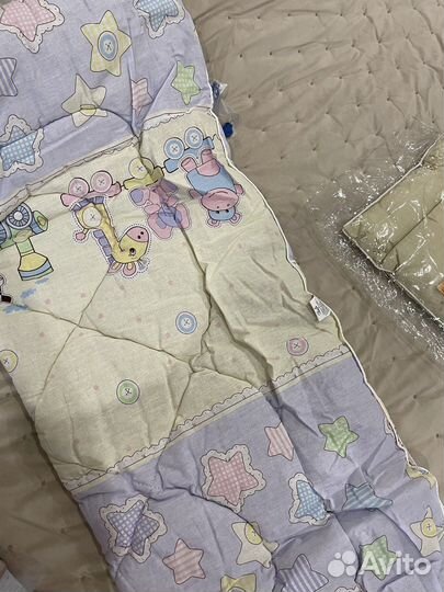 Одеяло и подушка детская новые