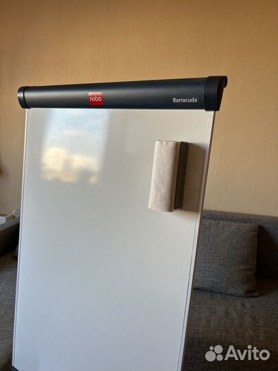 Магнитная доска маркерная флипчарт 100х60 см белая