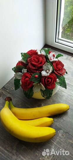 Деревья и цветы из бисера