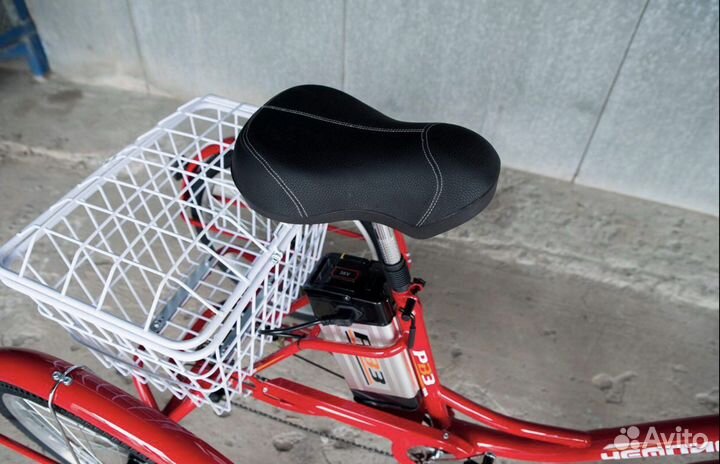 Трехколесный электровелосипед Чемпион (Красный)