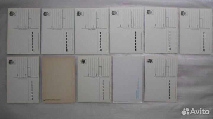 Открытки чистые СССР 90-е года, часть 2 почтовые