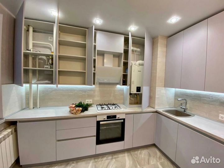 Прямая кухня на заказ. Производство