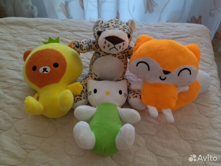Мягкие игрушки, новые: Миш, Лео, Китти, Лисса