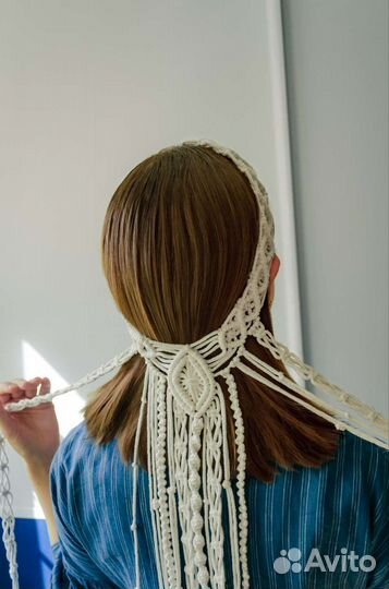 Макраме очелье, повязка на голову