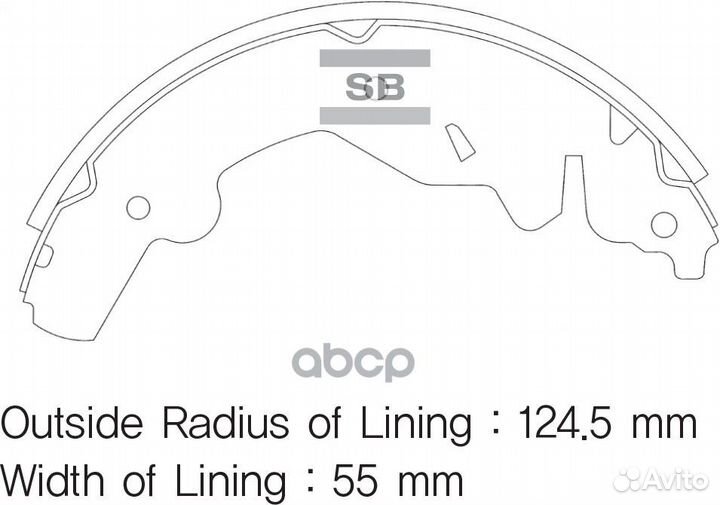 SA070SNS 4118 00 колодки барабанные з Kia Spo