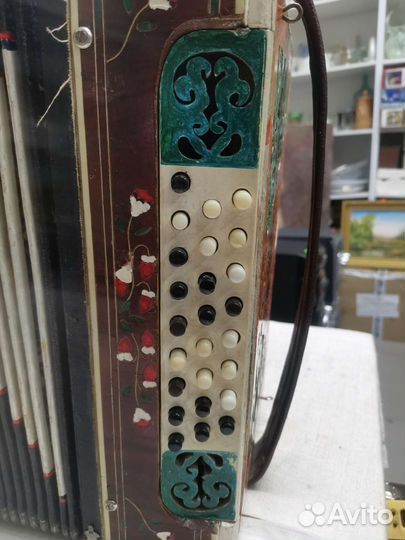 Гармонь старинная ручной работы СССР (Ч)