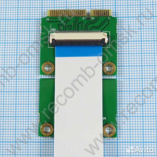Переходник Mini PCI-E на PCI-E с удлинителем 10 и